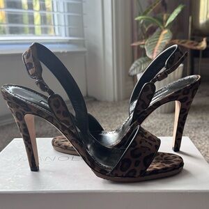 Manolo Blahnik Leopard Print Heels